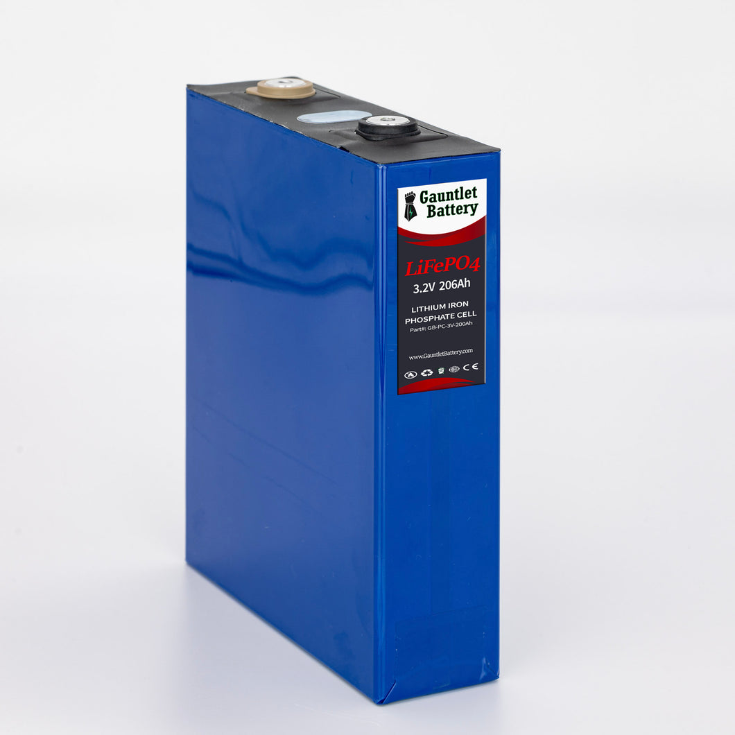 Gauntlet 3.2V 200Ah Ganfeng Lithium LiFePO4 Rechargeable Prismatic Cell, USA Stocked
