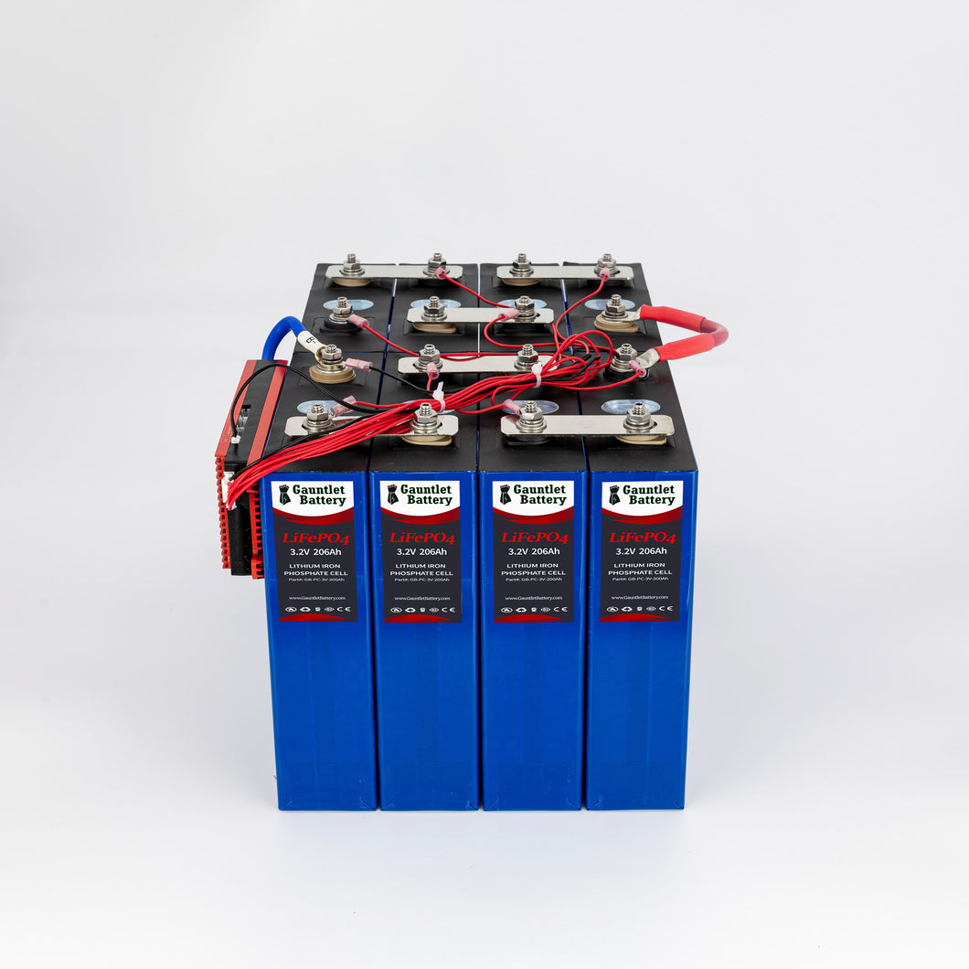 Gauntlet Battery 12V 200Ah LiFePO4 Prismatic Deep Cell Battery with 100A BMS