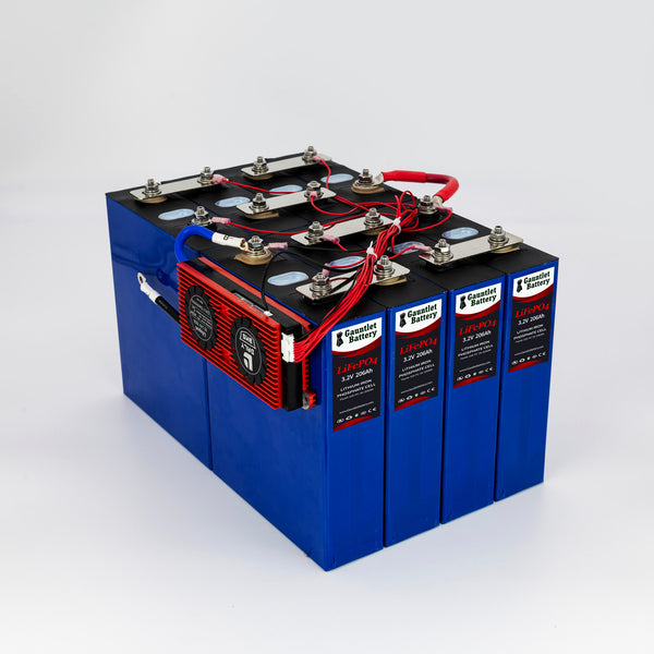 Gauntlet Battery 24V 200Ah LiFePO4 Prismatic Deep Cell Battery with 100A BMS