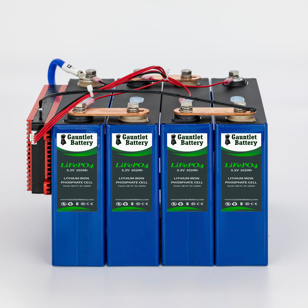 Gauntlet Battery 12V 100A Ganfeng Prismatic Lithium LiFePO4 Bluetooth 100 amp BMS, , Stocked in USA