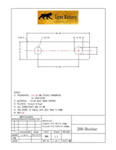 Load image into Gallery viewer, Gauntlet Battery LiFePO4 Cell Copper Nickel-Plated Bus Bar Connectors For 200A Prismatic Cells
